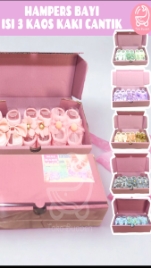 Mai Baby Kado Lahiran Bayi Perempuan Berisi 3 Pasang Kaos kaki Newborn 0-6 Bulan Hampers Souvenir