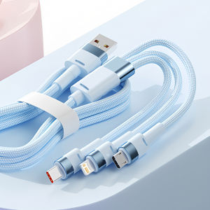 3 IN 1 Fast Charger Cable USB Micro Type-C for iPhone Xiaomi Android Cellphone Tablet max120W max Fast Charging USB Data Wire