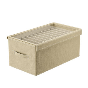 กล่องเก็บเสื้อผ้าแบบพับได้พร้อมฝาครอบ HONETACE สำหรับใช้ในบ้าน จัดระเบียบเสื้อผ้า กระโปรง ผ้าฝ้าย กล่องเก็บของแบบมีชั้น กล่องเก็บของแบบลิฟท์ขึ้นและลง