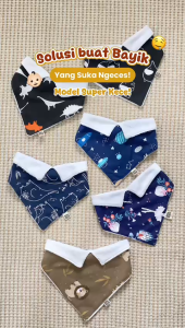 BABYLEON Slaber Bayi Slaber Makan Bayi 2in1 Slaber Kain Clemek Apron Bayi Bayi Perlengkapan Bayi BY-65-30