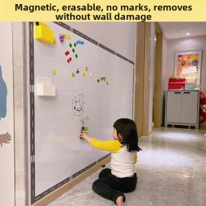 ZHUIHUI | Removable Magnetic Dull Finish Educational Projection Whiteboard Wall Sticker