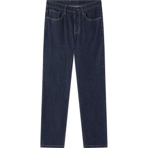 กางเกงยีนส์ทรงตรงผ้าไหมพื้นฤดูใบไม้ผลิและฤดูร้อนสำหรับผู้ชาย กางเกงขายาวทรงหลวมสบาย ๆ สำหรับผู้ชาย ทรงลำลอง เอวกลาง ทรงตรง