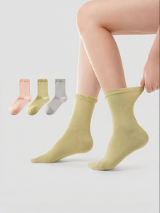 SHI YUE JIE JING | Postpartum Loose Opening Breathable Medium Tube Socks