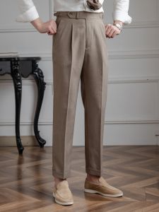 Quần Dài Thoáng Khí Phong Cách Retro Cao Waisted