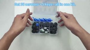 Faucet Aerator Replacement Kit Sink Aerator Inserts with Removal Keys & Teflon Tape for Kitchen & Bath