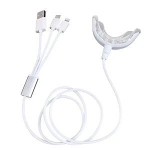 Teeth Whitening Accelerator Smart LED Blue Light Portable USB/iPhone/Android Charging Device Teeth Whitener Light Gum Tray