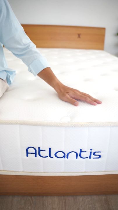 SleepHappy ที่นอนพ็อกเก็ตสปริง รุ่น Atlantis (แน่น) หนา 10 นิ้ว และ Gravity (นุ่มแน่น) หนา 9 นิ้ว ลดแรงสั่นสะเทือนดี มี 3 ขนาด 3.5 , 5 , 6 ฟุต