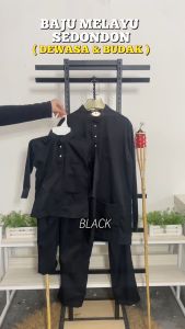 PG2 ◆ BAJU MELAYU BUDAK & DEWASA ◆ SLIM FIT KAIN COTTON  WARNA BLACK / BABY BLUE / MOCHA BROWN / PINK BELACAN / MINT GREEN / WHITE BAJU RAYA