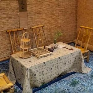 Vải Trải Bàn Trà Kiểu Trung Quốc Vải Trải Bàn Ăn Ngoài Trời Vải Trải Bàn Làm Việc Văn Phòng Vải Trải Bàn Ghi Chép Phong Cách Chữ Hán