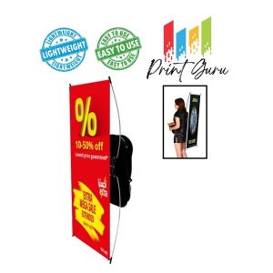 Walking or Backpack X Banner for Mobile Advertising Using Tarpaulin Print Size: 60cm x 120cm