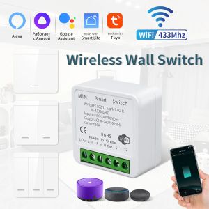 20A Tuya WiFi 2-way Control Mini Relay Smart Switch Timer Smart Home DIY Switches for Smart Life Work with Alexa Google Home