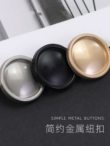 High-End Womens Woolen Coat Metal Button Simple Decorative round Zinc Alloy Versatile Suit Golden Color Fastener Home Sewing DIY