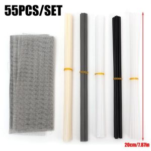 110Pcs Multipurpose Plastic Welding Consumables Kit 5 Types of Rods + 5 Repair Mesh for Car Home DIY Plastic Restoration
