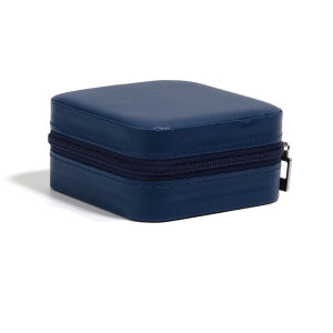 1pc Square PU Leather Zipper Jewelry Box Fit Home Travel Portable Pouches For Earring Ring Necklace Bracelet Storage Box