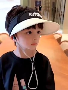 Mũ Che Nắng Cho Bé Vành Rộng Thêu Chữ SUMMER – Thoáng Mát Dễ Thương Gấp Gọn Mang Du Lịch Hè