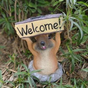 Adorable Groundhog Welcome Sign Garden Decoration Ornaments Villa Bed And Breakfast Courtyard Entrance Landscape Decorations