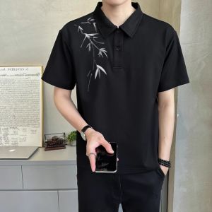 Áo Thun Polo Nam Thêu Tay Ngắn Mùa Hè 2024 Thời Trang Thường Ngày Cổ Polo Nam Thời Trang Mùa Hè Tay Ngắn Cổ Polo Nam