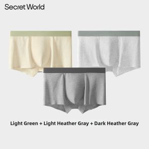 Secret World | Cotton Mens Boxer Briefs Moisture Absorbing Breathable