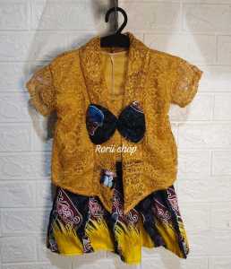 SETELAN DRESS ANAK PEREMPUAN KEBAYA ANAK KUTUBARU BAHAN BRUKAT MIX KATUN PREMIUM