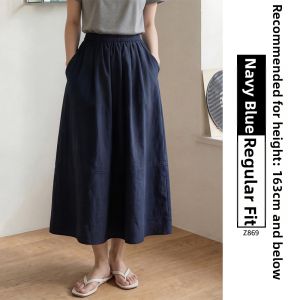 YAYANGREN | Plus Size Cotton Linen A-Line Skirt