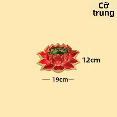 Năm Chữ Nam Mô a Di Đà Phật Hoa Sen Dán Xe Ô Tô Cửa Phật Giáo Tranh Dán Tường Tranh Dán Kính Tranh Dán Tường
