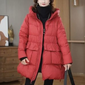 Red Celebration Cotton Jacket Female New Year Greeting Clothes Horse Year Zodiac Traditional Chinese New Year Outerwear Coat