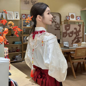 Phoenix Peony New Chinese Style National Trend Hanfu Silk Embroidery Makeup Flower Wedding Skirt Face Skirt Silk Brocade Wine Offering Dress