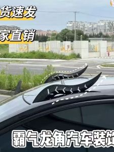 New Dragon Horn Roof Modification Decoration (Arc Speed Type Flow Fin) Creative Car Exterior Decoration Popular Dragon Horn