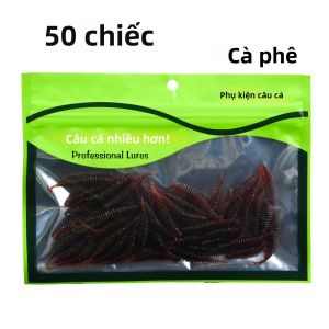 Bộ 50 3.6Cm Chìm-Loại Kim-Đuôi Bong Bóng Con Sâu Mồi Câu Cá Sống Động Như Thật Siêu Tự Nhiên Bơi Mạnh Mẽ Thu Hút Cho Đại Dương Sông Hồ