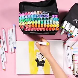 Cartoon double head drawing pen Color Markers 12/24/30/36/48/60/80/120 color set Drawing pen supplies for students Color Marker