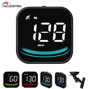 Car HUD Head Up Display Universal KMH & MPH Digital GPS Smart Speedometer with Suction cup holder OverSpeed Alarm Fatigue Driving Warning USB Interface for All Vehicle