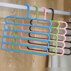 KUKE Gantungan Baju 5 Susun Magic Hanger Pakaian Celana Jilbab Handuk 5 Layer Lemari Plastik Hemat Tempat