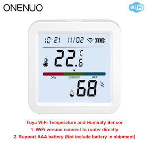 Tuya Smart Temperature Humidity Sensor WiFi/Zigbee with Backlight Indoor Hygrometer Thermometer Voice Control via Alexa Google