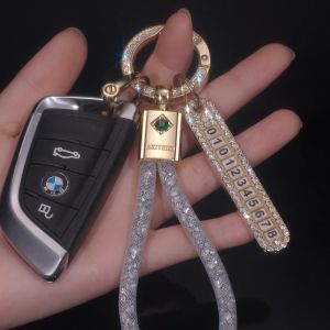 Artificial Diamond Bling Keyrings Souvenirs Bag Pendant Accessories Key Rope Creative Pendant Gifts