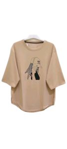 kaos atasan wanita/atasan wanita dewasa lengan 3/4oversize ld 120 pj 70