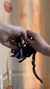 Rọ mõm cho chó bằng silicon mềm mại thoải mái dây có băng keo phản quang 6 size