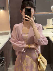 Áo Khoác Cardigan Chống Nắng Phong Cách Cổ Điển Giang Nam Cho Nữ Mùa Hè Mới Siêu Tiên Phong Áo Khoác Ngoài Váy Áo Khoác Cardigan