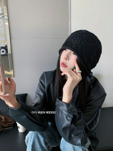 Handmade Crochet Knitted Hat Hollow out Design Versatile Spring Autumn Womens Headscarf Hat Casual Style No Brim Cap