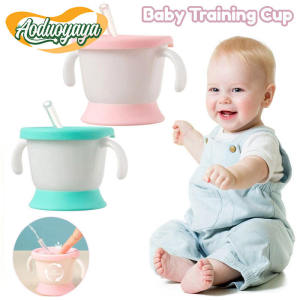 Aoduoyaya Silicone Baby Training Cup Leak Proof Child Sippy Cup with Lid Learning Cups BPA Fr-ee Cawan Budak Anti Tumpah