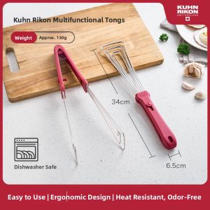 Kuhn Rikon | Heat Resistant Long Food Tongs 304 Stainless Steel