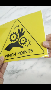 Pinch Points PVC Warning Sticker Sticker Safety Caution Danger Label Machine Hazard Finger Risk