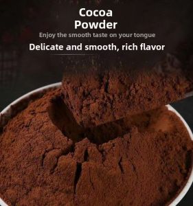 Natural Cocoa Powder Moisture Proof No Sugar Chocolate Powder Raw Material for Dirty Bun Baking Cake 500g Beverage Supplement