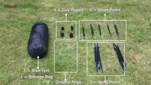 Portable Outdoor Bike Shelter Tent with Thickened Oxford Cloth Personal Protection Canopy for Travel Hiking And Cycling