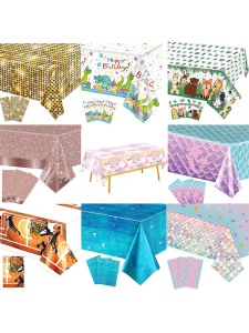 Disposable Plastic PE Tablecloth for Birthday Party Outdoor Picnic Barbecue Waterproof Dinnerware Tablecloth Disposable Tablecloth