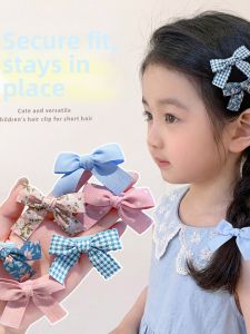 WAMEN | Bowknot Hair Clips Set Floral & Plaid