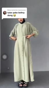 GAMIS CRINKLE AIRFLOW POLOS | DRESS CRINKLE POLOS BUSUI | baju gamis lebaran wanita terbaru