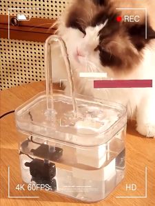 Yymall น้ำพูดเลี้ยง: น้ำพูดเลี้ยงอัตโนมัติ น้ำพูดไร้สายอัตโนมัติ น้ำพูดเม็ดแมวเลี้ยงอัตโนมัติ เป็นเงียบมาก มาพร้อมตัวกรอง 500 ml