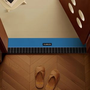 Thảm Phòng Tắm Màu Tương Phản Thảm Cửa Phòng Tắm Thảm Dài Thảm Chống Trượt Bằng Vật Liệu Sợi Thảm Phòng Tắm Hình Chữ Nhật