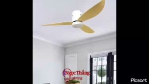 Quạt Trần Đèn 3 Cánh Trang Trí Sảnh Phòng Khách Cao Cấp VF72 Ngọc Thắng (Kèm remote điều khiển từ xa)