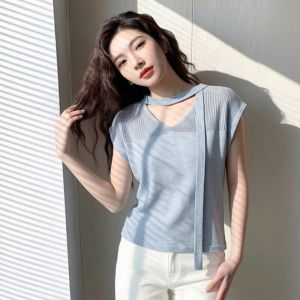 AIYITI | Lace Hollow Design Slimming Plus Size Summer Womens Short Sleeve T-shirt